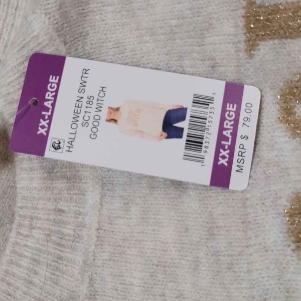 NWT XL Vince Camuto Good Witch  crew Neck sweater retail $79.00 - Picture 6 of 7